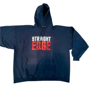 STRAIGHT EDGE Vintage Sweatshirt/Hoodie 3XL (54-56) Black